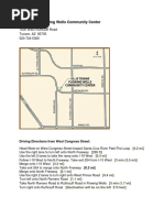 Ellie Towne Flowing Wells Community Center Directions and Map