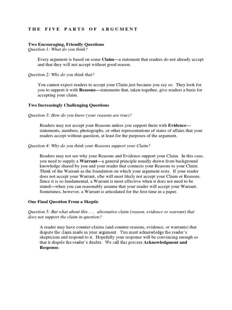 Understanding Argument Structure | PDF | Career & Growth | Self-Improvement