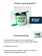 Greenwashing or Going Green