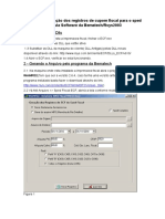 Passos para Geração Dos Registros de Cupom Fiscal para o Sped Fiscal Via Software Da BematechRsys2003