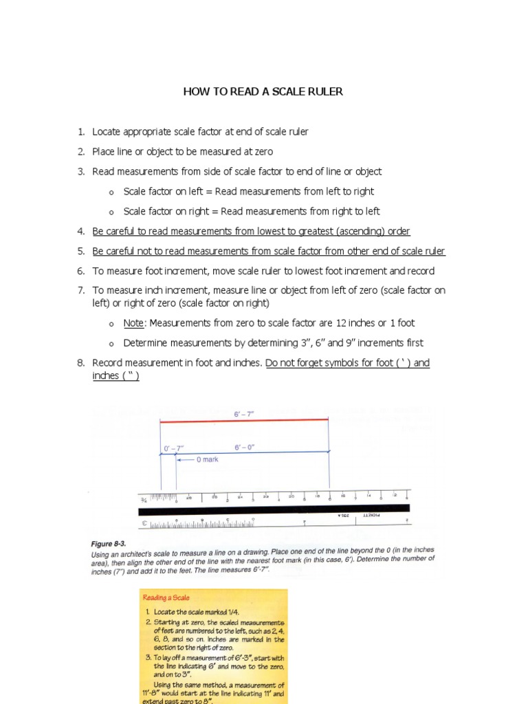 How To Read A Scale Ruler PDF