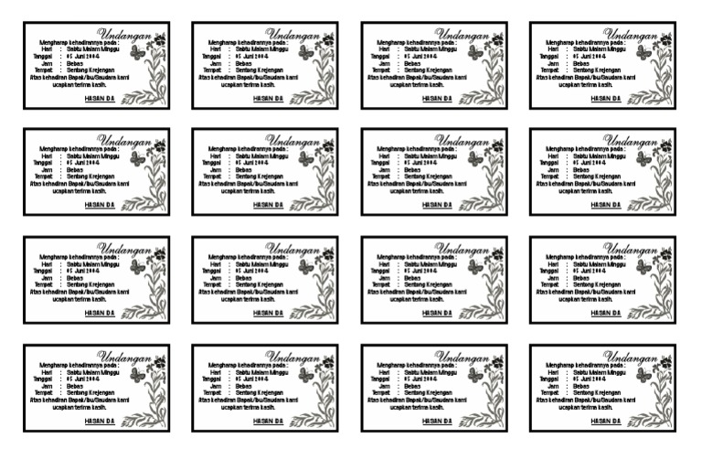 Undangan Pernikahan Sabun 2004 | PDF