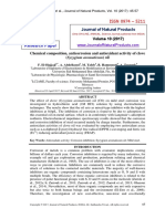 Research Paper: Chemical Composition, Anticorrosion and Antioxidant Activity of Clove (Syzygium Aromaticum) Oil