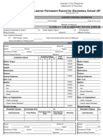 SF10 Elementary School Record | PDF | Cognition | Behavior Modification