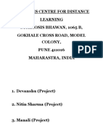 Symbiosis Centre For Distance Learning Symbiosis Bhawan, 1065 B, Gokhale Cross Road, Model Colony, PUNE 411016 Maharastra, India