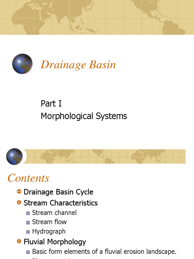 Drainage Basin - Morphological | PDF | Stream | River