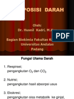 Komposisi Darah: Oleh: Dr. Husnil Kadri, M.Kes Bagian Biokimia Fakultas Kedokteran Universitas Andalas Padang