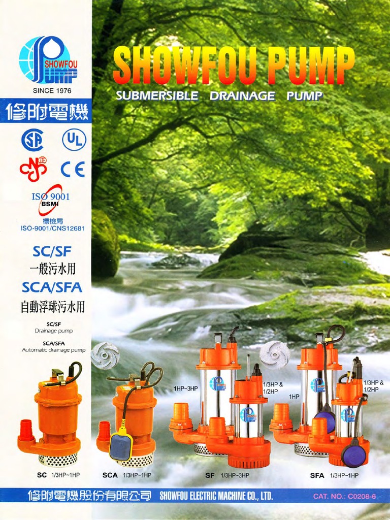 Showfou Submersible Drainage Pump SCSFSCASFA PDF PDF
