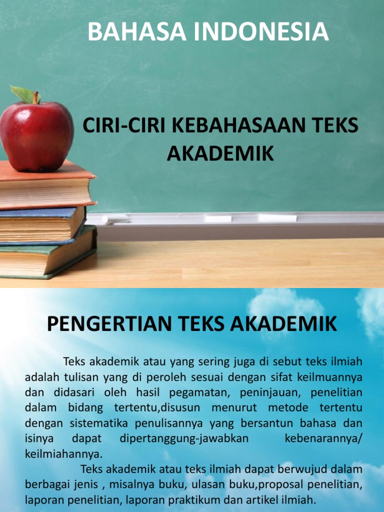 Bahasa Indonesia CiriCiri Kebahasaan Teks Akademik PDF