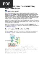 Configure VLAN On Cisco Switch Using Cisco Packet Tracer