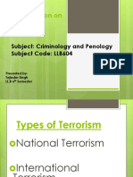 TERRORISM Under Criminology