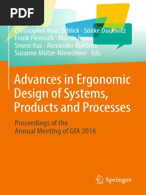 Advances In Ergonomic Design Of Systems Products And Processes Evaluation Privacy