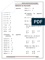 Alg - 1ero Sec - Resolucion de Ecuaciones