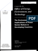 The Environmental Implications of Power Sector Regulations in Developing Countries