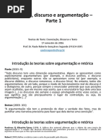 Argumentação-Parte 1- Modelos Lógico e Formal - Tríade Retórica - Ethos Pathos Logos