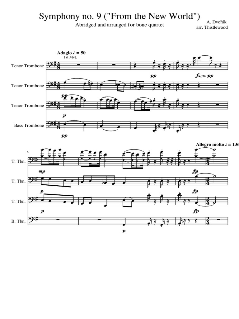 Dvorak Symphony No. 9 From The New World Abridged and Arranged For