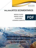 Yacimientos sedimentarios: procesos de formación y tipos de depósitos