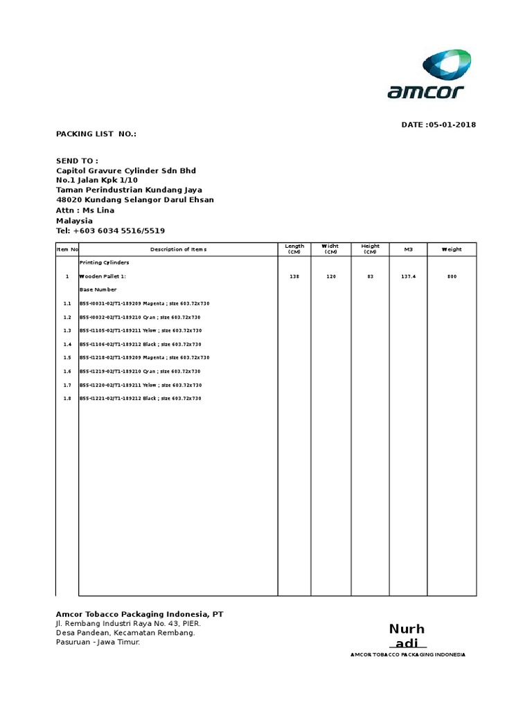 Proforma Packing List and Commercial Invoice CAPITOL - Airfreight Intended For Commercial Invoice Packing List Template
