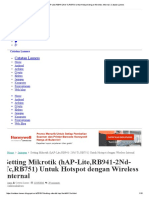 Setting Mikrotik (hAP-Lite, RB941-2Nd-Tc, RB751) Untuk Hotspot Dengan Wireless Internal - Catatan Lamers PDF