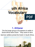 south africa vocab 2017 2018