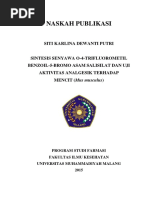 Download NASKAH PUBLIKASI Sintesis Senyawa O-4-Trifluoromethylbenzoil-5-Bromo asam salisilat dan Uji Aktivitas Analgesik terhadap Mencit by karlina Dewanti SN374960332 doc pdf