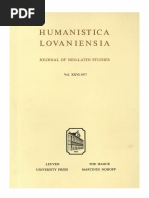 Humanistica Lovaniensia Vol. 26, 1977 PDF