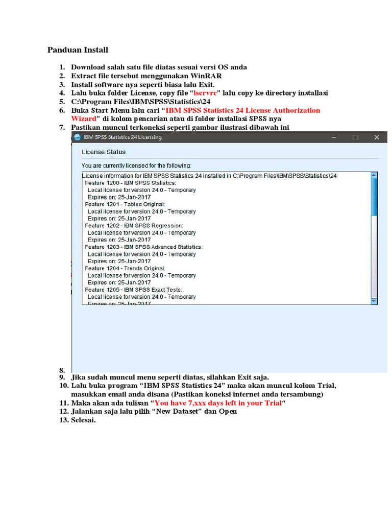 Panduan Instalasi IBM SPSS 24 | PDF