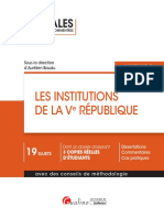 J4L1 Bis (Corrigé) - Les Institutions de la Ve République (Annales)