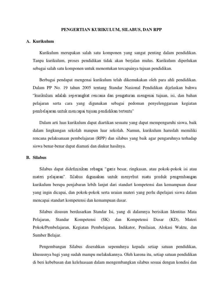 Arti Silabus Dan Rpp