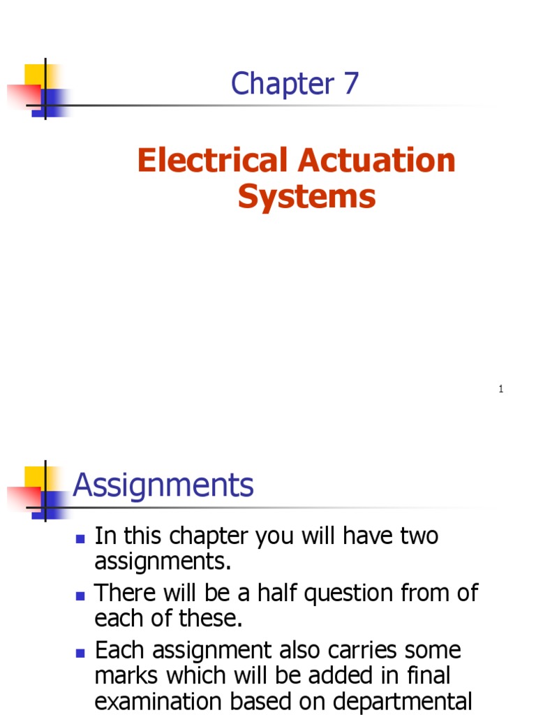 Electrical Actuation Systems | PDF | Electric Motor | Electrical Components