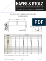 Single Shaft Mixer Gate Discharge Dimensions