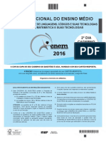 Inep 2016 Enem Exame Nacional Do Ensino Medio Espanhol Prova PDF