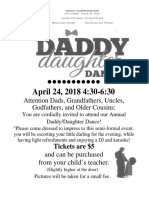 2018 Daddy Daughter Dance Flyer