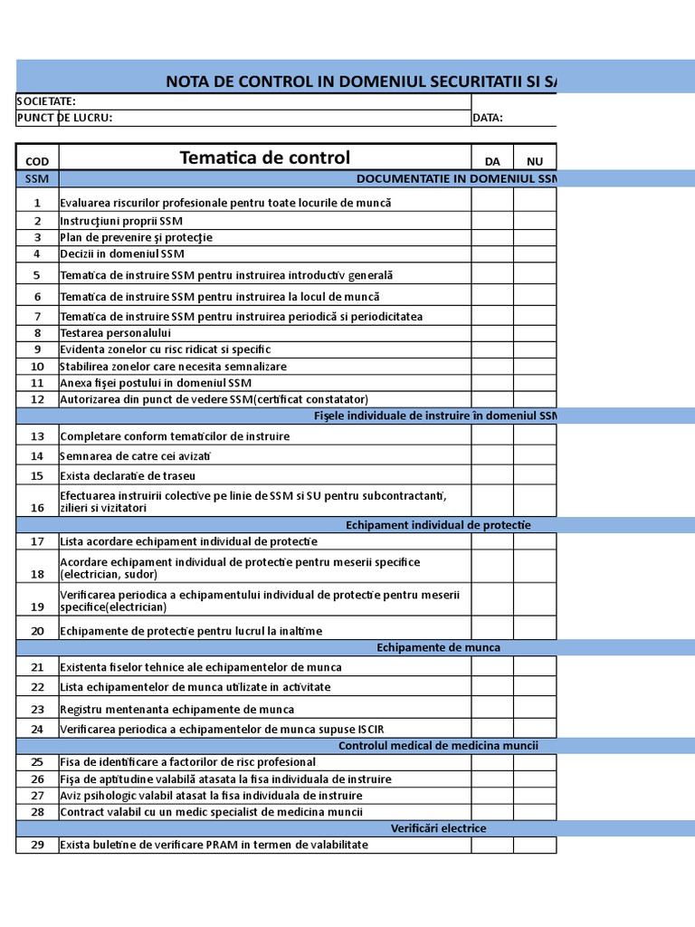 Check List SSM Si Su | PDF