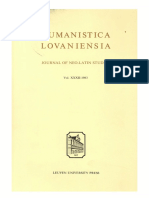 Humanistica Lovaniensia Vol. 32, 1983 PDF