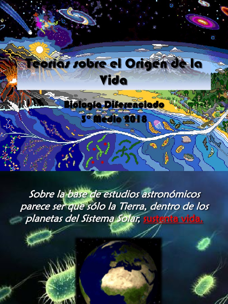 Teorías del Origen de la Vida en la Tierra | PDF | Abiogénesis | Vida
