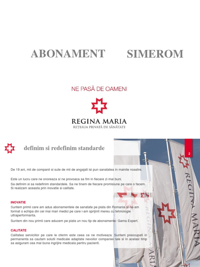 Prezentare Abonament Regina Maria