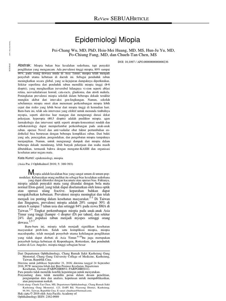 Epidemiology of Myopia.2.en - Id | PDF