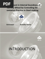 Improvement in Internal Soundness of Railway Wheel by Controlling De-Oxidation Practice in Steel-Making