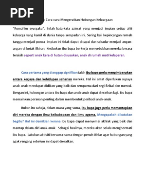 Karangan Eratkan Hubungan Keluarga Pdf