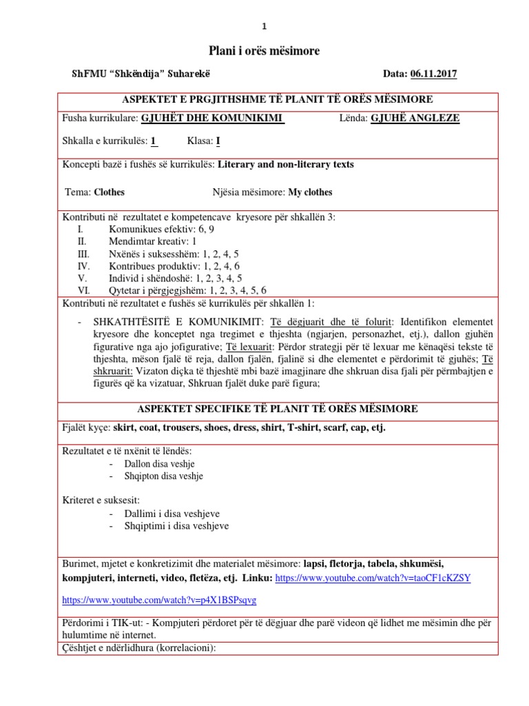 Plani Ditor My Clothes | PDF
