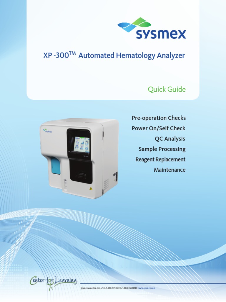 XP 300 Quick Guide - 1051 CFL | PDF | Histogram | White Blood Cell