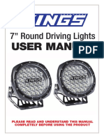 7 Round Driving Lights: User Manual