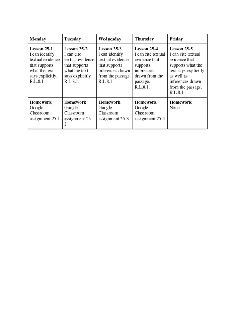 Weekly agenda pdf