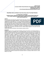 Body Mass Index and Waist-To Hip Ratio Among Junior Free Style Wrestlers