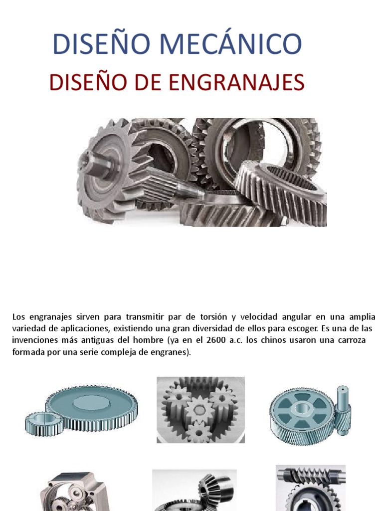 preparar artería algun lado Diseño de Engranajes | PDF | Engranaje | Ingeniería mecánica