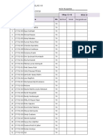 DAFTAR NILAI Mata Pelajaran