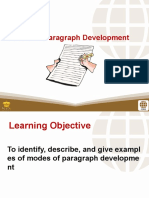 2 Modes of Paragraph Development