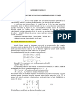 Curs. Metode Numerice de Rezolvare A Sistemelor de Ecuații Liniare .