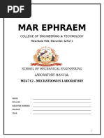 ME6712 Mechatronics Lab Manual